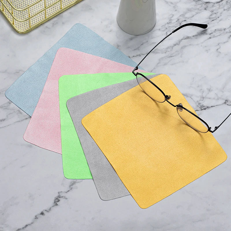 2/5/10 Pieces Cleaning Glasses Cloth Sunglasses Screen Cleaning Cloth 15*13.7 Cm Glasses Cloth Deerskin Velvet Mirror Cloth