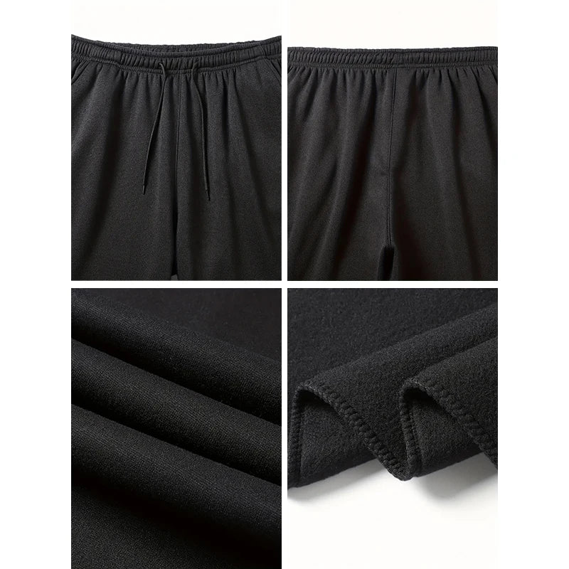 Men's Sweatpants Spring Autumn Fleece Pants Sport Gym Long Pants Casual Drawstring Pockets Trousers Oversize Sweatpants For Men