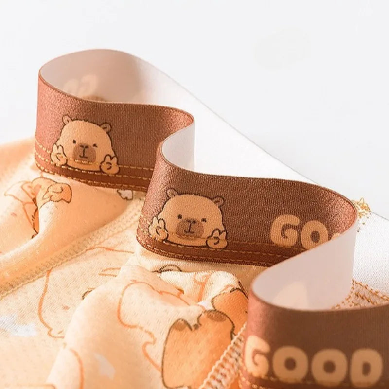 4PCS Summer Kid Mesh Breathable Panties for Boy Soft Comfort Antibacterial Knickers 3+y Young Child Cute Cartoon Print Underwear