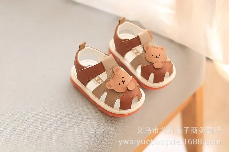 Summer Boy Girl Baby Sandals Kid Barking Shoes Children Sound Will Ring Soft Bottom Walking Shoes Kids Whistling Toddler Sandals