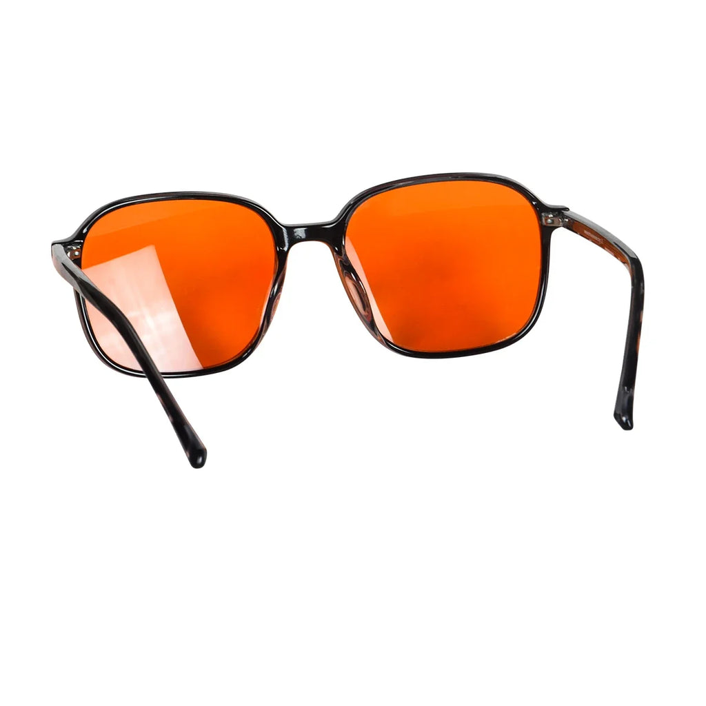 SHINU red lens glasses sleep better eyeglasses before bed only orange lens gaming glasses blue light filter glasses women