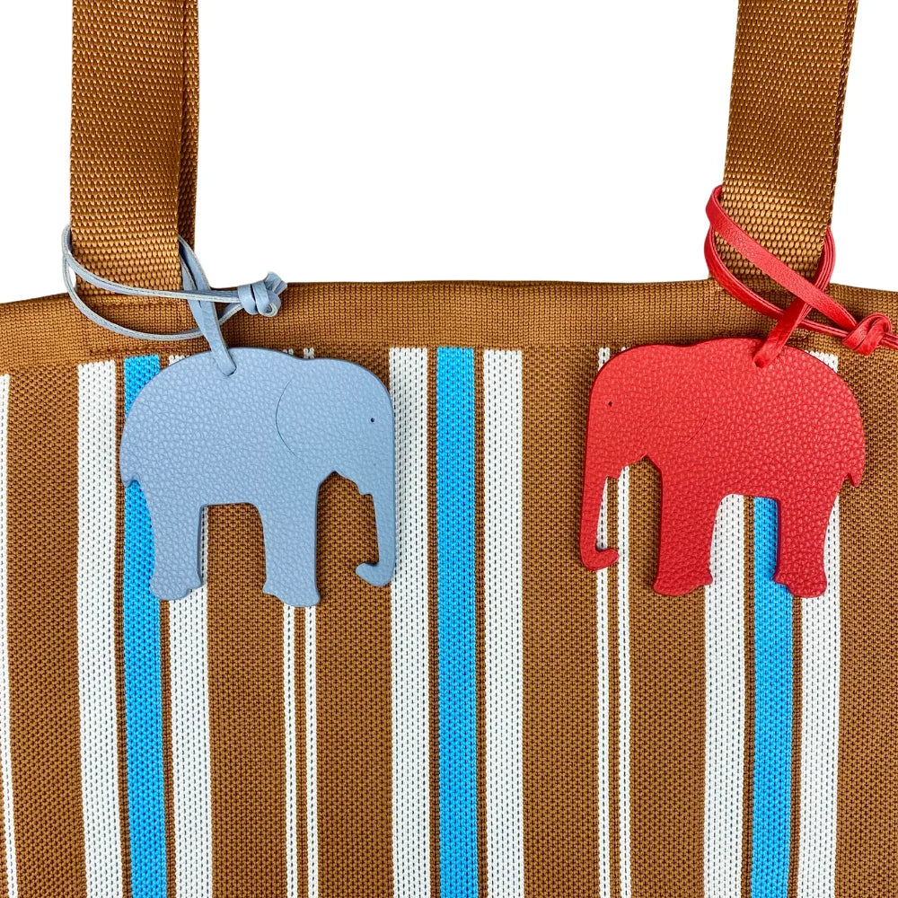 Colorful Elephant Leather Bag Charm - 12 Vibrant Colors, Mix & Match Style, Durable & Thick Leather Keychain-PU Leather