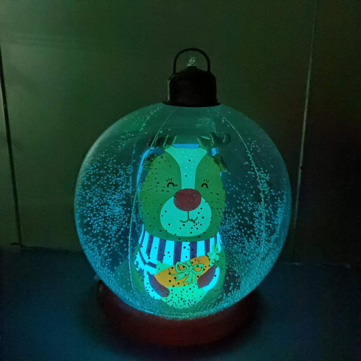 PVC inflatable transparent luminous Christmas ball 24-inch decorated Christmas indoor patio Christmas tree atmosphere ball