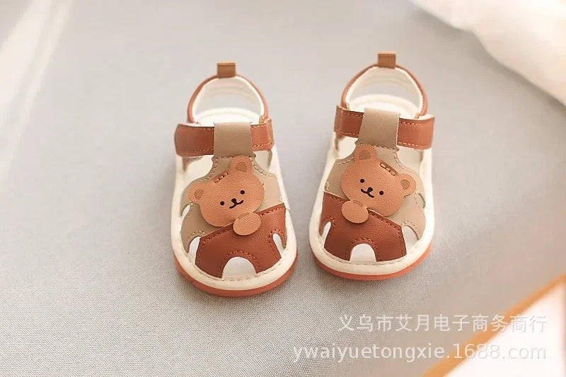 Summer Boy Girl Baby Sandals Kid Barking Shoes Children Sound Will Ring Soft Bottom Walking Shoes Kids Whistling Toddler Sandals
