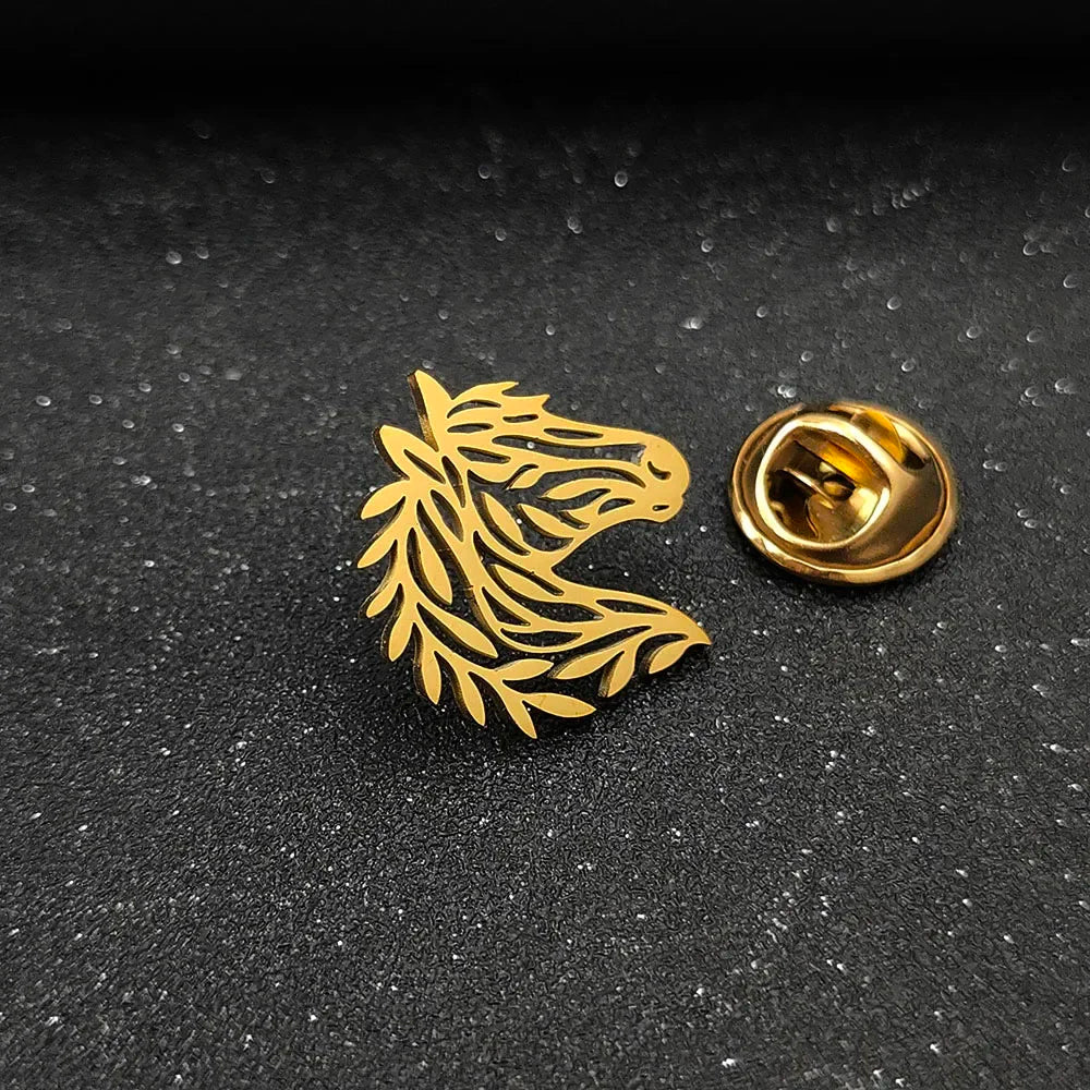 Personalized Horse Brooch with European and American Minimalist Style, Exquisite Gift, Wedding Party Jewelry