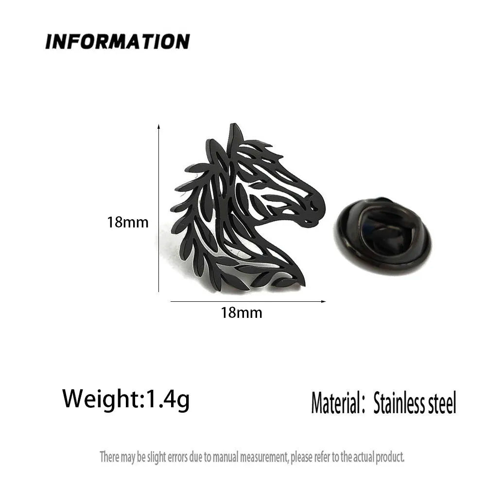 Personalized Horse Brooch with European and American Minimalist Style, Exquisite Gift, Wedding Party Jewelry