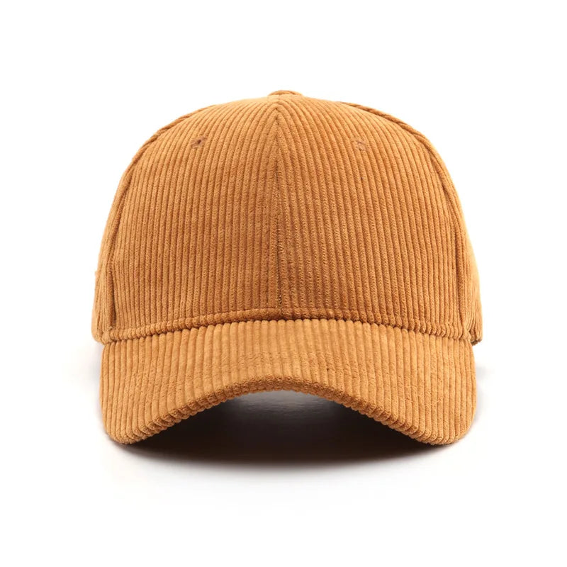 2025 New Corduroy Baseball Cap Women Men Cotton Solid Sunhat Sport Snapback Caps Autumn Warm Fashion Hip Hop Fishing Hat