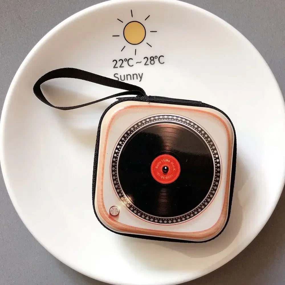 Retro Feelings Creative Coin Purse Headphone Storage Bag TV Tape Bag Coin Bag Storage Box Wallet Purse Kids Earphone Box