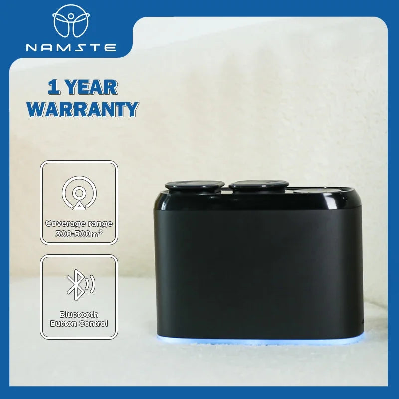 100m³ USB Charge Home Aroma Diffuser Room Fragrance Air Freshener Double Nozzle Set Two Odors Flavoring Bluetooth APP
