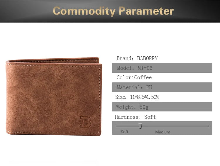 New Men Wallet Leather Business Foldable Wallet Luxury Slim  Hipster Cowhide Credit Card/ID Holders Inserts Coin Purses
