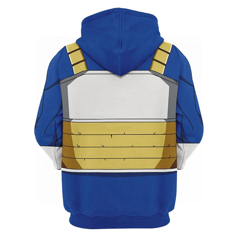 Vegeta IV Cosplay Hoodie 3D Printed Hooded Sweatshirt Men Women Casual Streetwear Pullover