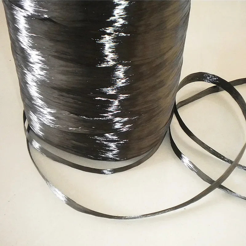 Cinta de hilo de filamento continuo de fibra de carbono 12K T700 de 6 mm de ancho, bobina completa, no distorsionada