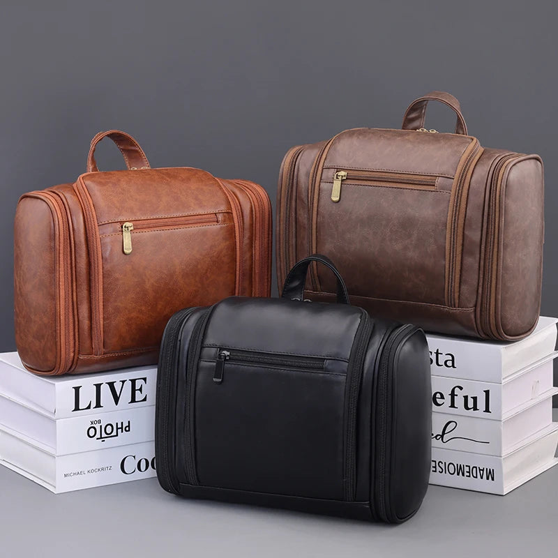 New Large-capacity Waterproof Toiletry Storage Bag with Hook, Portable Cosmetic Bag, Wet and Dry SeparationTravel Toiletry Bag
