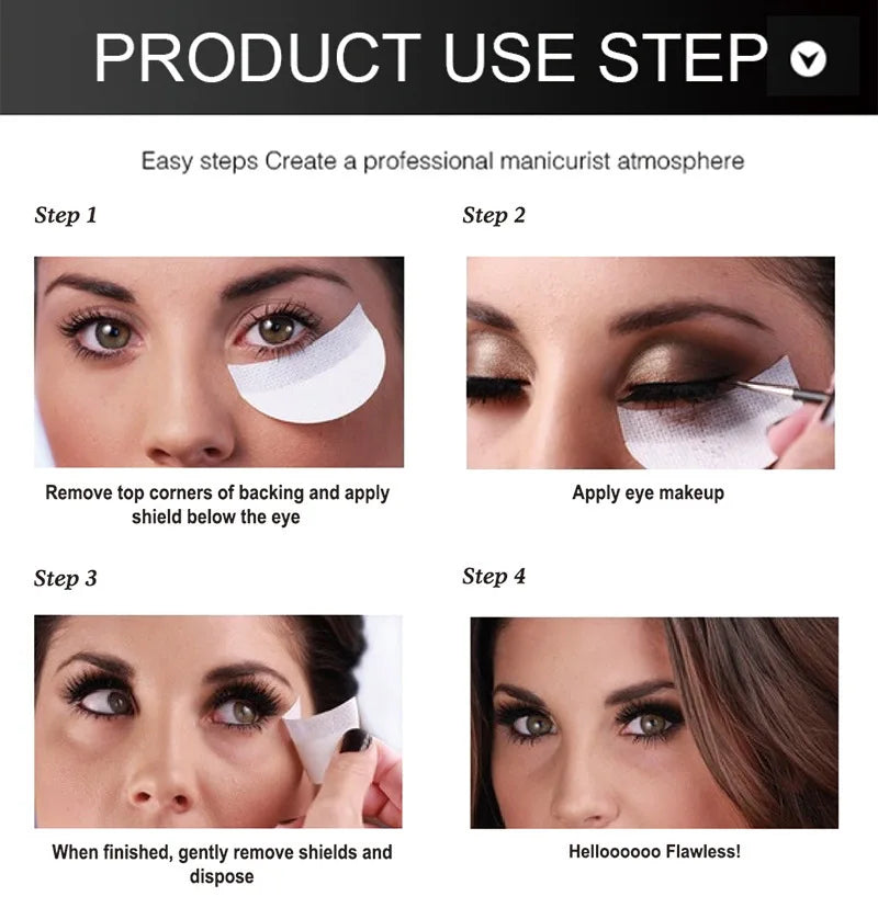 20/30/50pcs Disposable Eyeshadow Eyeliner Sticker Eyes Makeup Self-adhesive Stencil Stickers Kit Isolate Eyelash Removal Patches