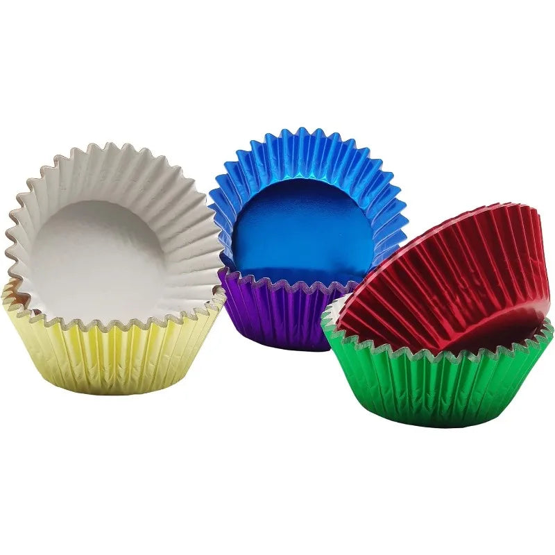 Rainbow  Colors Standard Cupcake Liners Muffin Foil Paper Baking Cups, 120-Count