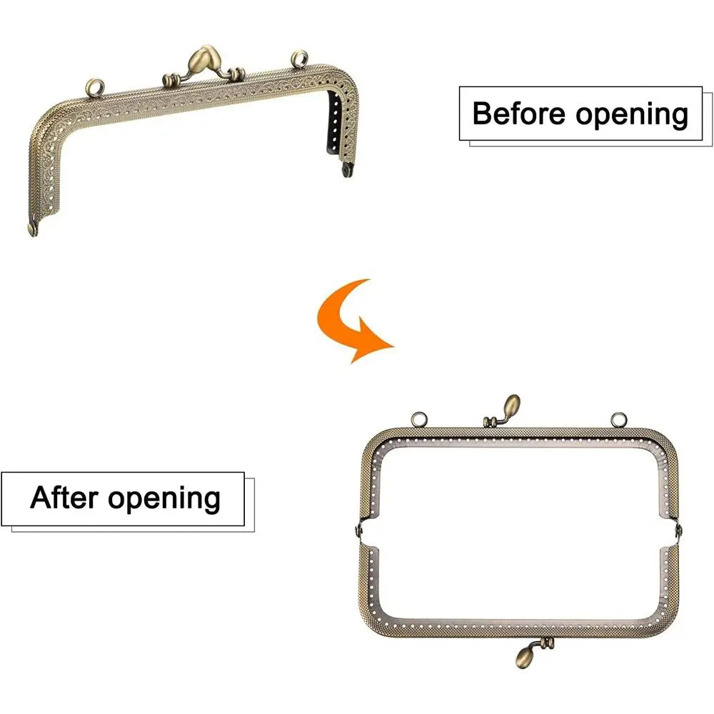 DIY Craft Bag Frame Buckle Handle Bag Accessories Bag Kiss Clasp Lock Purse Frame Purse Frame Kiss Clasp Purse Clasp Frame