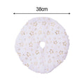 38/60cm Christmas Tree Skirt White Plush Xmas Tree Skirts Gold Silver Snowflake Plush Carpets Home New Year Party Decorations