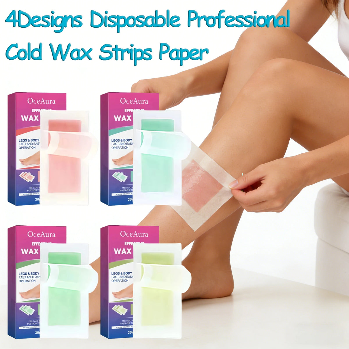 4 Fragrance Depilatory Wax Strips Professional Painless Fast Hair Removal Wax Strips For Facial Body Leg Lip Hair Removal