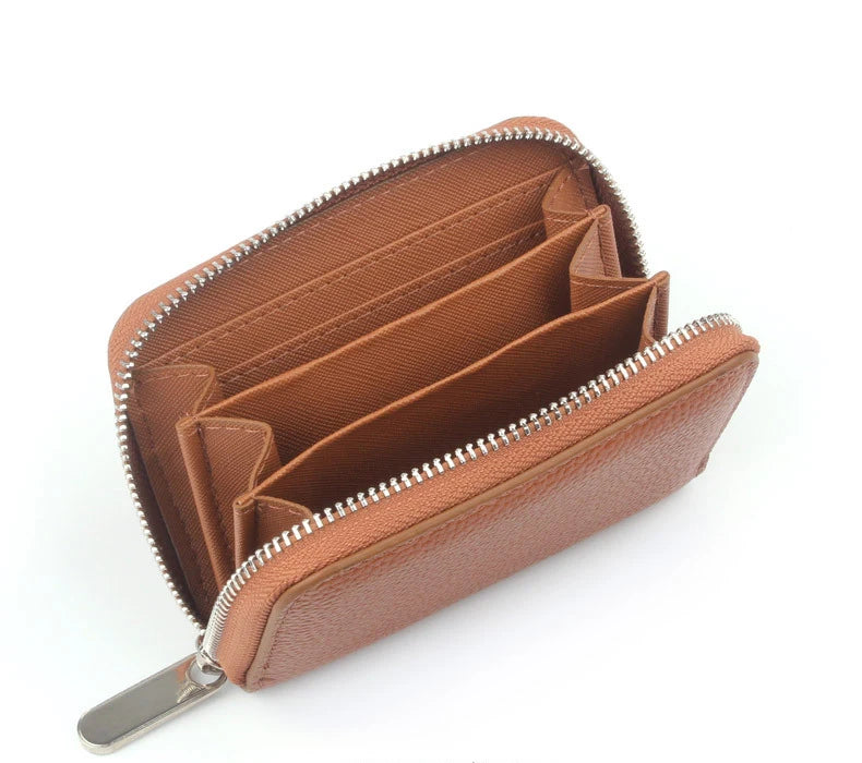 New 2025 Women's Genuine Leather Wallets Fashion Short Wallet Multifunction Purses Card Holder Candy Color Clutch Bags B380
