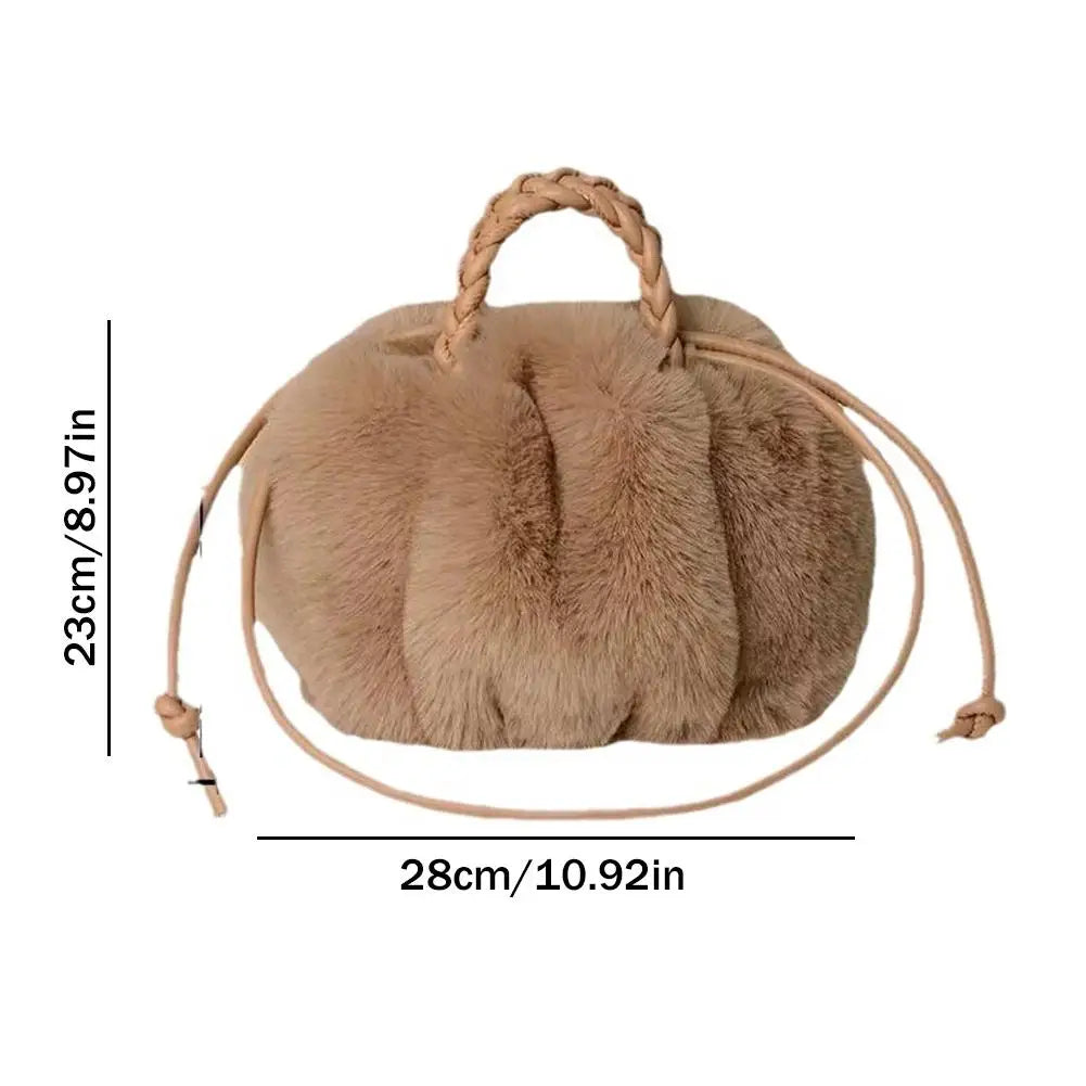 Cute Pumpkin Bag Autumn And Winter New Fashion Cloud Crossbody Bag Niche Design Sweet Girls Handbag Travel Shoulder Bag