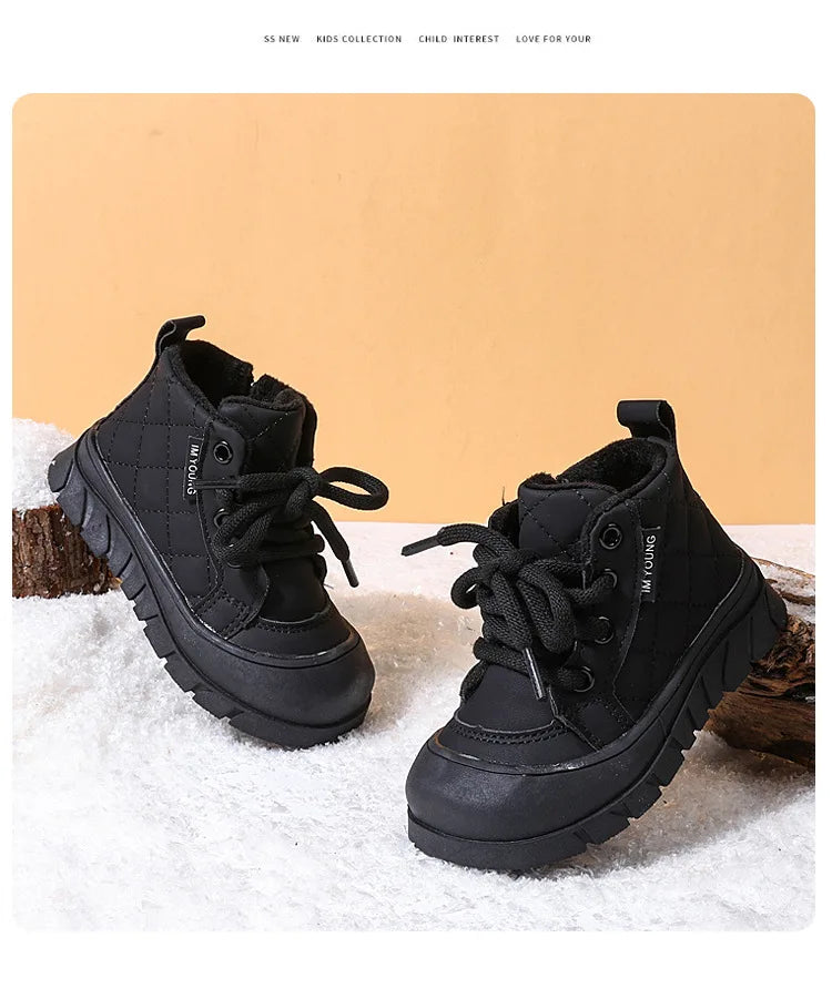 Winter Kids Snow Boots Plush Warm Baby Girl Shoes Toddler Boot Children Little Boys Cotton Shoes Stay Warm Platform Shoes H11172