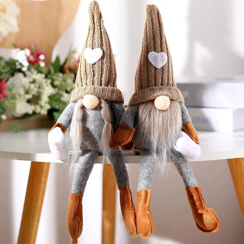 2/1PC Coffee Gnome Dolls Plush Knitted Faceless Doll Elf Dwarf Christmas Farmhouse Kitchen Coffee Bar Decorations Lover Gifts