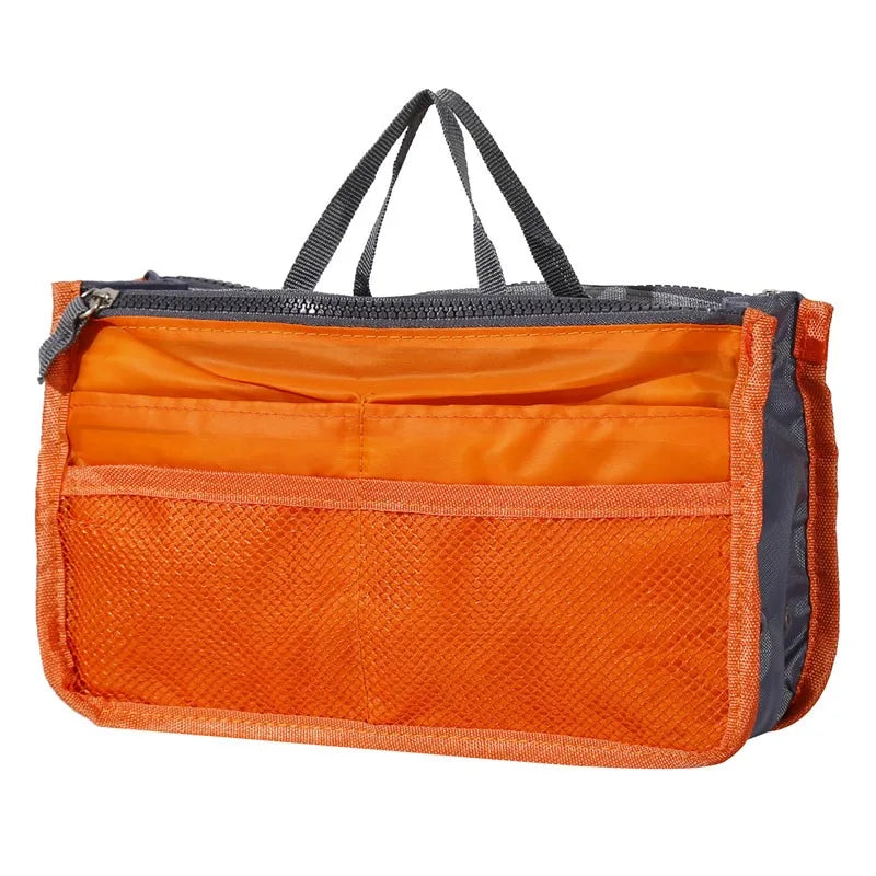 Organizer Insert Bag Women Nylon Travel Insert Organizer Handbag Purse Large liner Lady Makeup Cosmetic Bag Cheap Female Tote