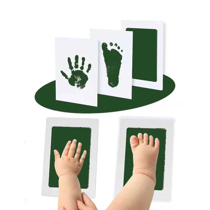 DIY-Set für Baby-Hand- und Fußabdrücke, Stempelkissen, Fotorahmen, Handabdruck für Kleinkinder, Souvenir-Accessoires, sicheres, sauberes Babyparty-Geschenk