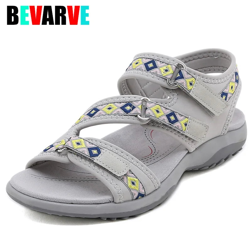 New Sandals Shoes Women Soft Sandals Lady Slip on Open Toe Walking Shoes Mother  Casual Footwear