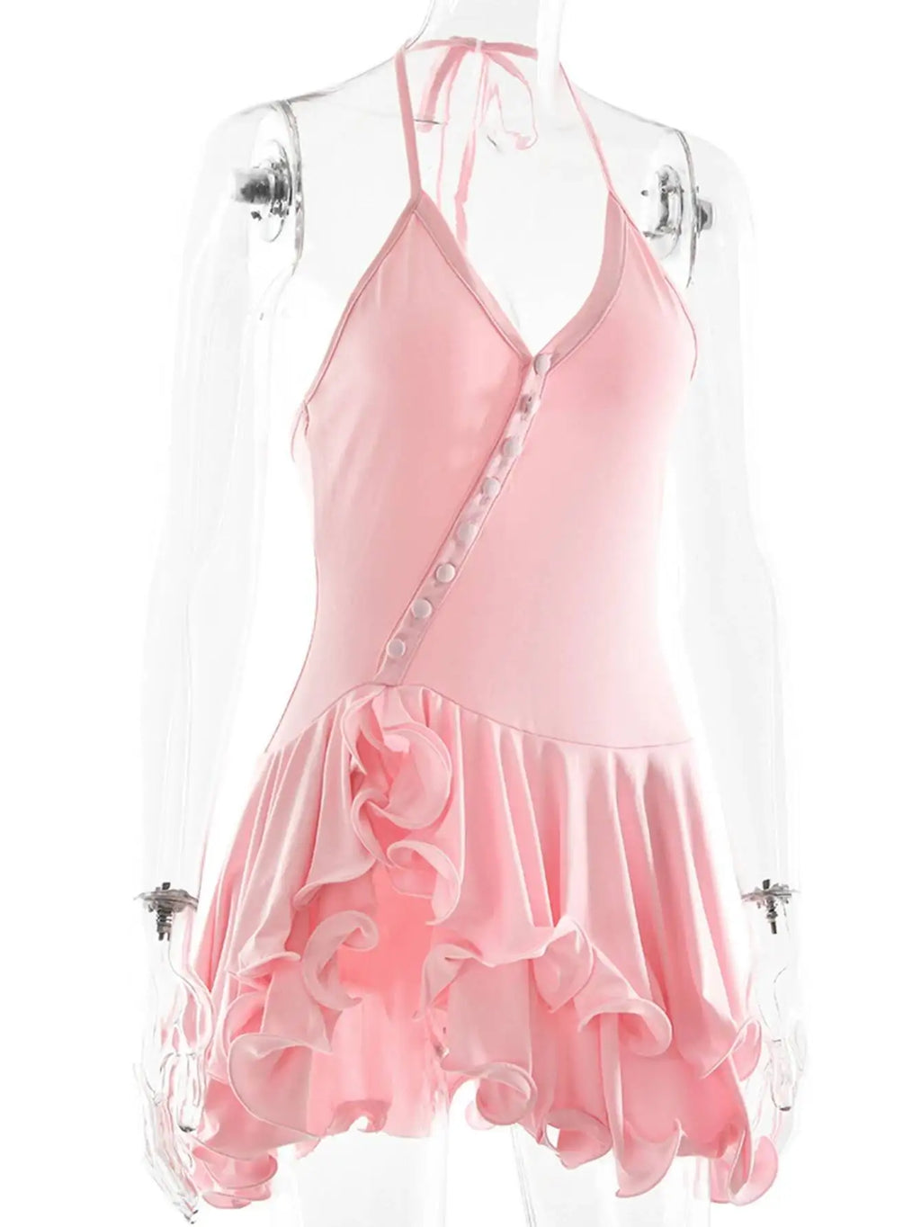 Sexy pink black ruffles mini summer dress women white club birthday party dress woman long sleeve prom evening dresses vestidos