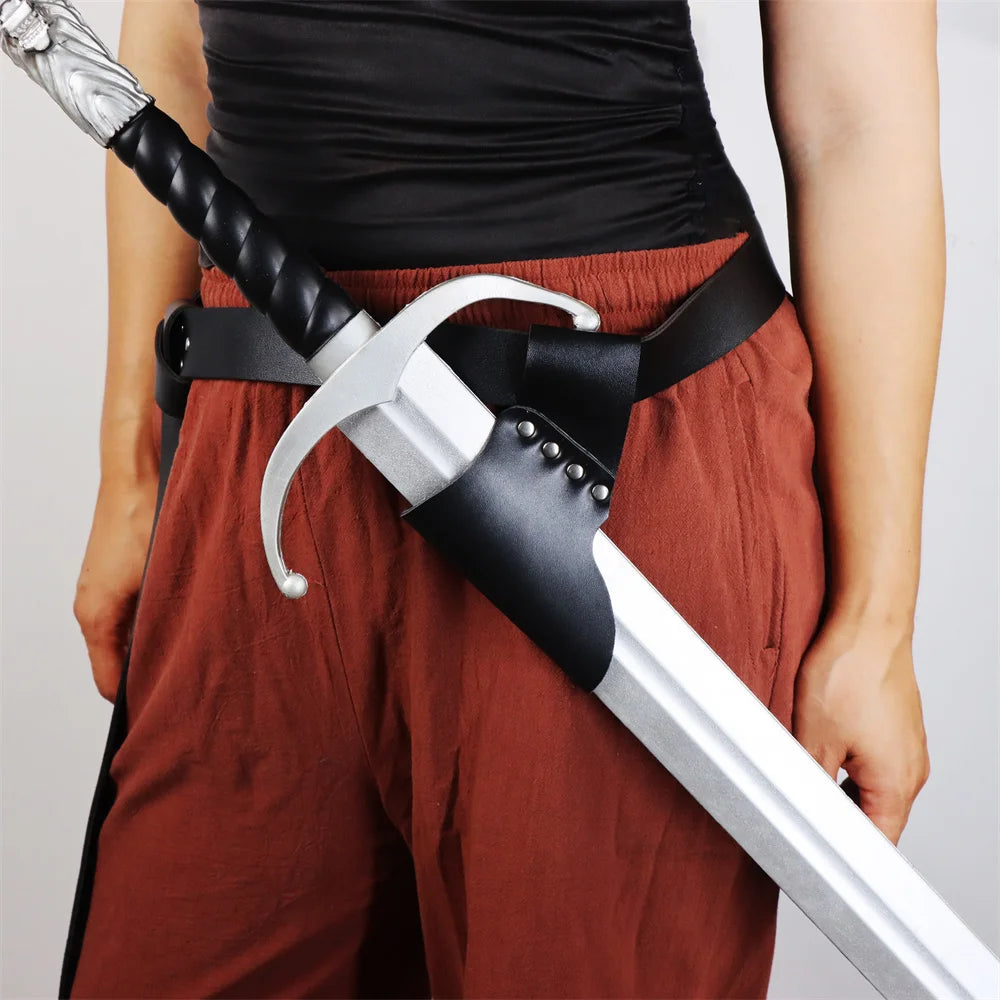 Medieval Leather Scabbard Renaissance Viking Knight Scabbard Halloween Cosplay Stage Performance Role-Playing Retro Belt