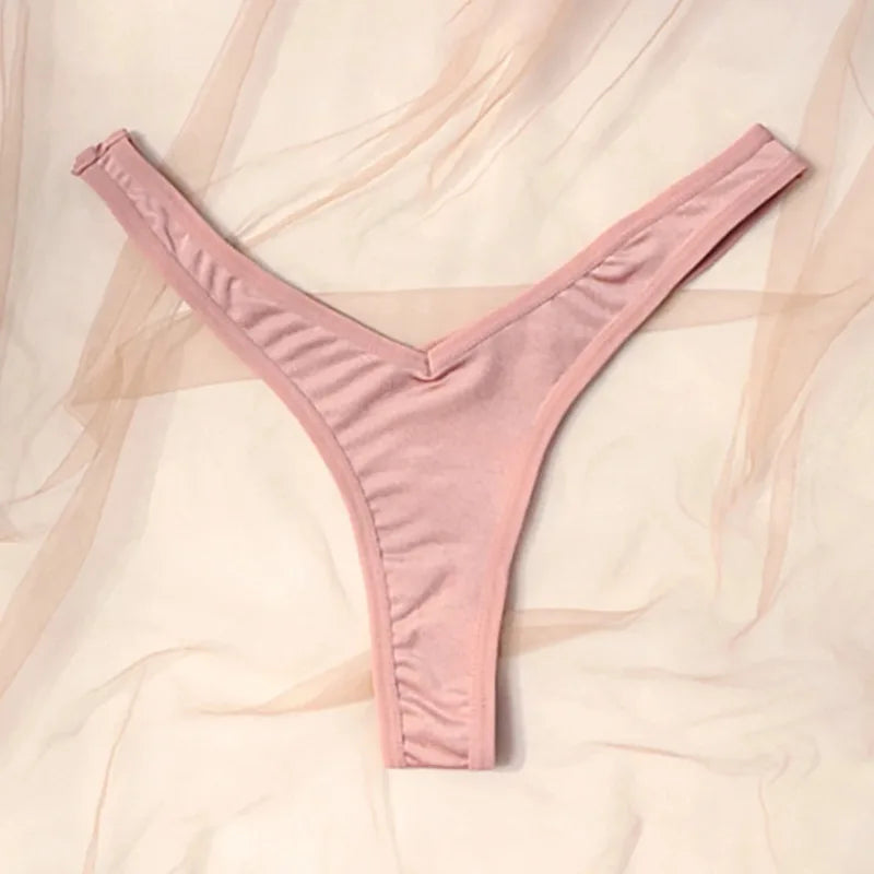 Women Sexy V Waist Sexy Sports Thongs G-string Breathable Panties Low Waist Underwear Knicker T Pants Elastic Bikini Underpants