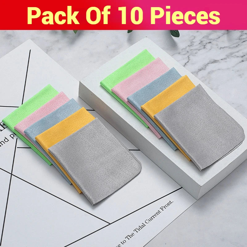 2/5/10 Pieces Cleaning Glasses Cloth Sunglasses Screen Cleaning Cloth 15*13.7 Cm Glasses Cloth Deerskin Velvet Mirror Cloth