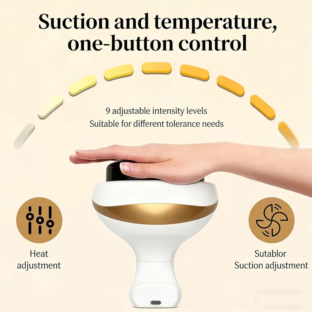 Electric Body Massager With Cupping Function, Vacuum Suction, Infrared Heating, Fat Burner, Slimming Function，Comfortable