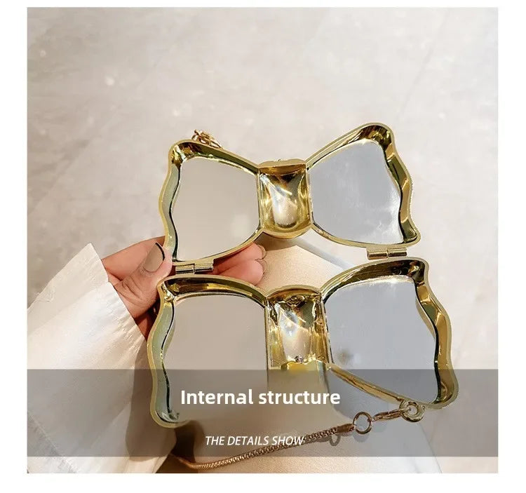 Purses and Handbag Luxury Designer Shoulder Bags Funny Shape Party Wedding Round Acrylic Shiny Clutch Purse Golden Evening Bag