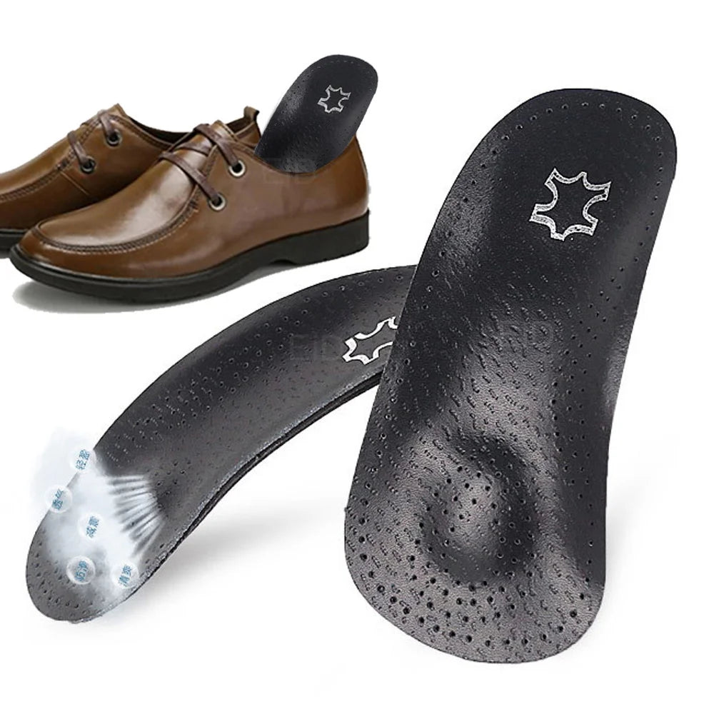 EiD 3/4 Leder orthopädische Schuheinlagen für Plattfüße Fußgewölbestütze orthopädische Schuheinlegesohle Einlegesohlen für Herren und Damen Fußpflege