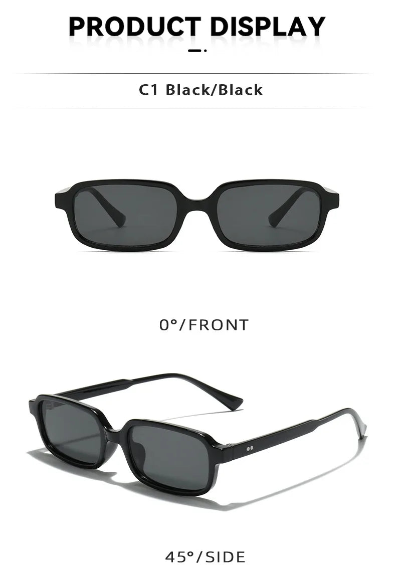 DDDLONG Retro Fashion Y2K Punk Square Sunglasses Women Men Sun Glasses Classic Vintage UV400 Outdoor Shades D644