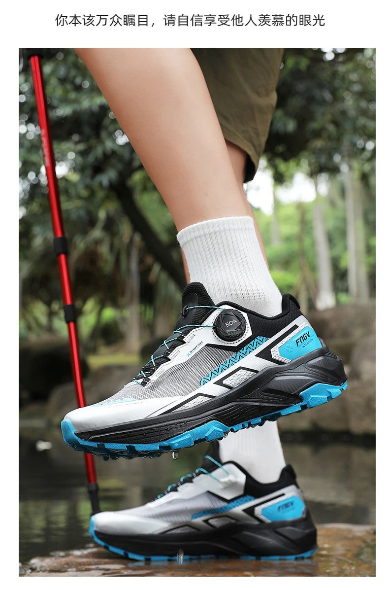 Zapatillas de senderismo elegantes para hombre, zapatillas de trekking resistentes con forro cálido de felpa para invierno, calzado masculino
