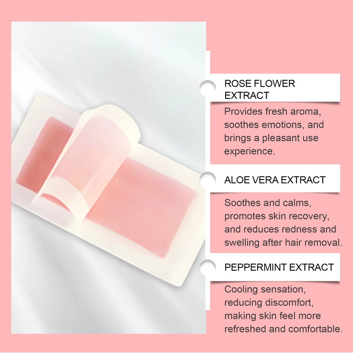 4 Fragrance Depilatory Wax Strips Professional Painless Fast Hair Removal Wax Strips For Facial Body Leg Lip Hair Removal