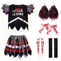 Kids Halloween Horror Costumes Zombie Cheerleading Outfits Halloween Theme Party Uniform Bloodstained Cosplay Fancy Dress