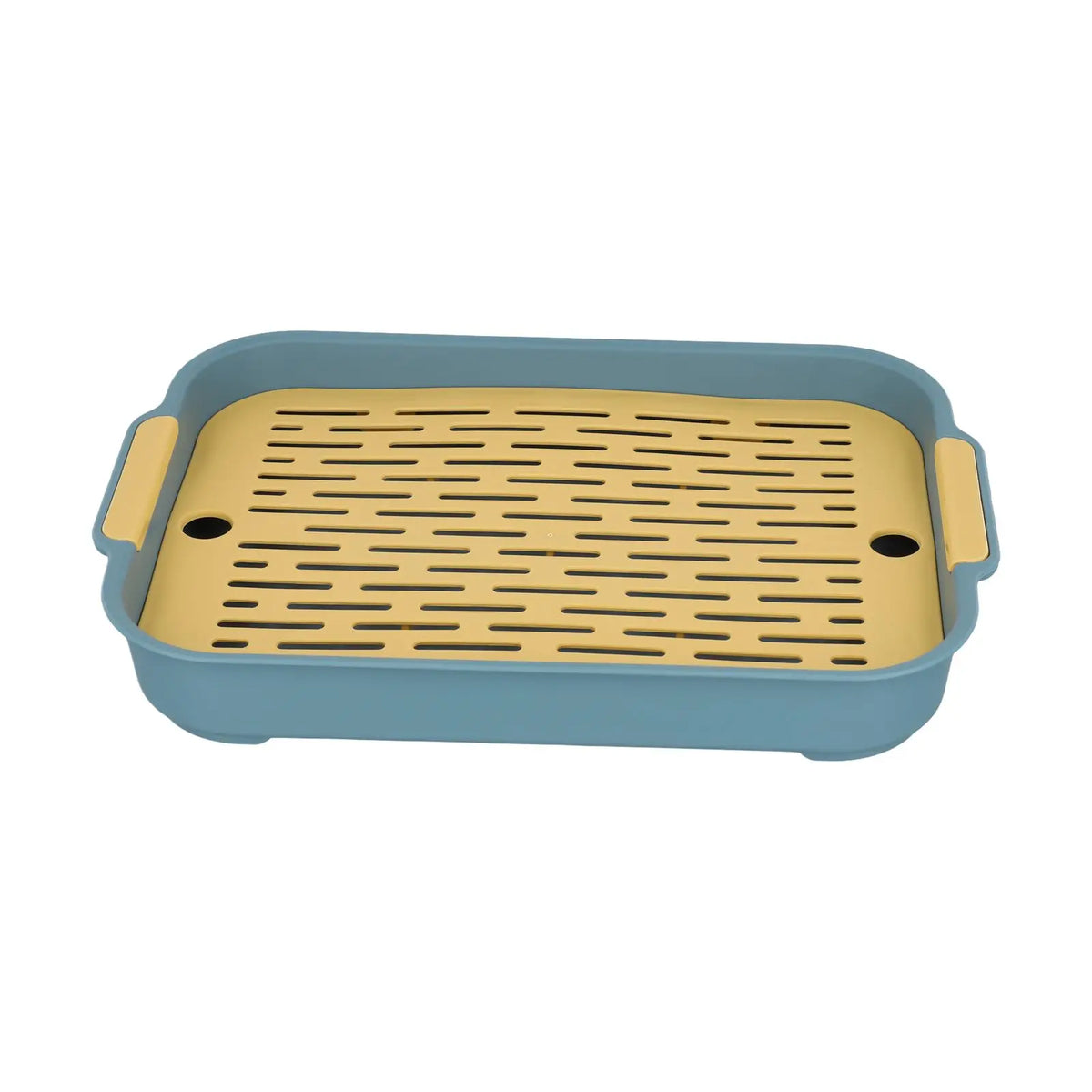 Tray Rabbit Litter Tray Smooth Corner Detachable Design Heightened Grid Design White Blue For Pet’s Training For Pet’s Training