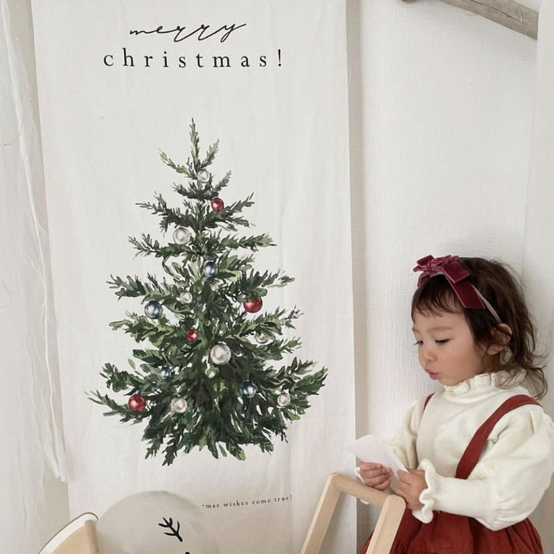 Wall Hanging Tapestries Christmas Tree Background Cloth Photo Props 2024 Poster