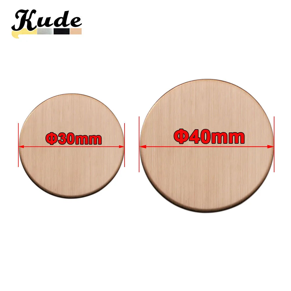 30mm/40mm Round Custom Personalized Laser Engraved Your Text Logo Business ID Plate Steel Metal Door Wall Photo Tag Name Badges