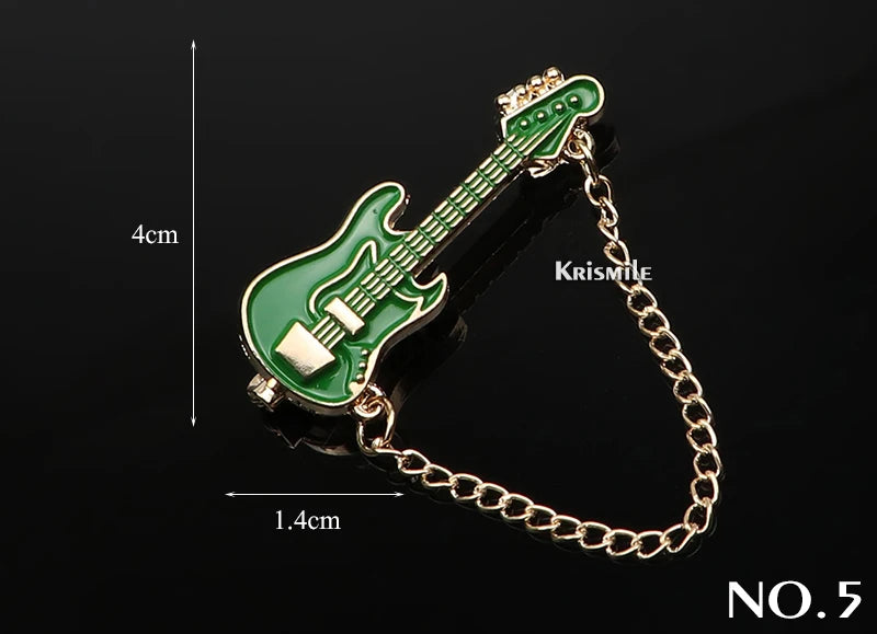 Punk Musik Emaille Pins Gitarre Klavier Noten Schlagzeug Kaktus Scheren Broschen Mode Individueller Musikschmuck Geschenk Alltag Pin