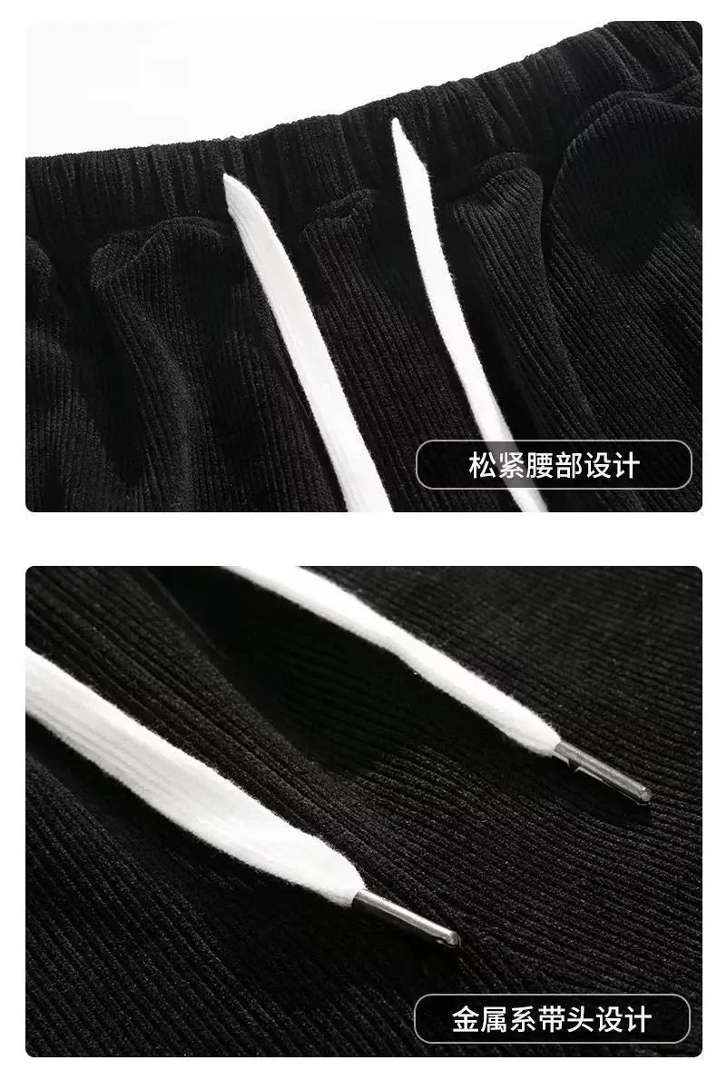 Y2k Korean Men Basic Blank Solid Baggy Joggers Running Sports Pants Trousers Casual Grey Jogging Pants for Men Drawstring Pants