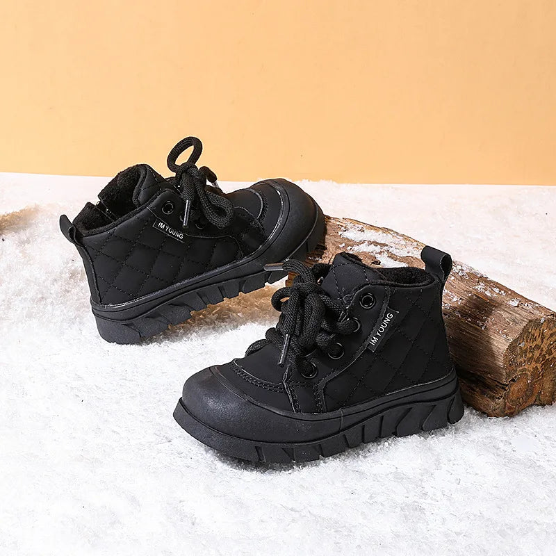 Winter Kids Snow Boots Plush Warm Baby Girl Shoes Toddler Boot Children Little Boys Cotton Shoes Stay Warm Platform Shoes H11172