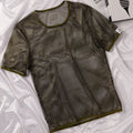 Men's Hollow Out Mesh T-Shirt, Breathable, Sport, See Through, Streetwear, Lightweight, Casual Tank Top, Summer, New Arrivals