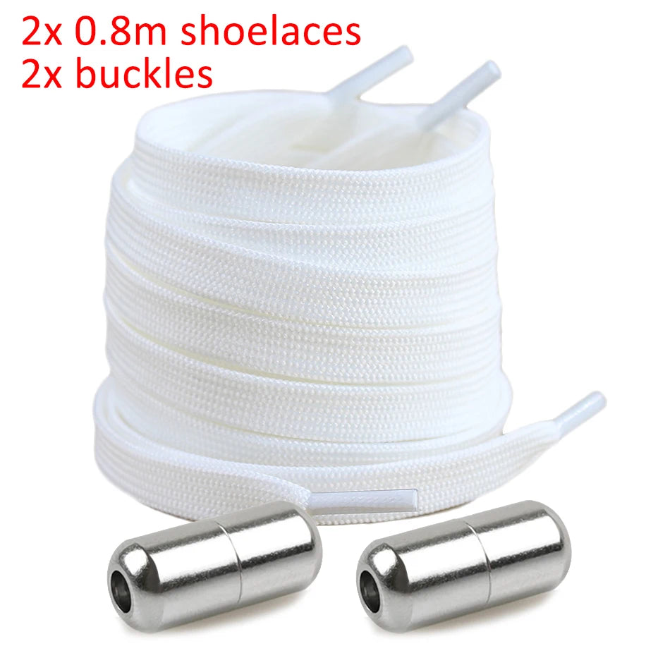 Shoelaces Semicircle Buckles No Tie Buckle Connector for Shoes Sneakers Shoelace Quick Shoe Laces Lazy Metal Capsule Lock
