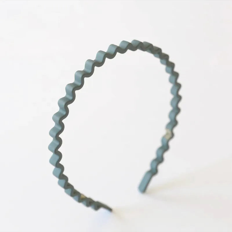 New Fashion Simple 0.8cm Twist Wave Frosted Bow Headband Hair Hair Band Face Clip Accessories Headwear Accessories for Women