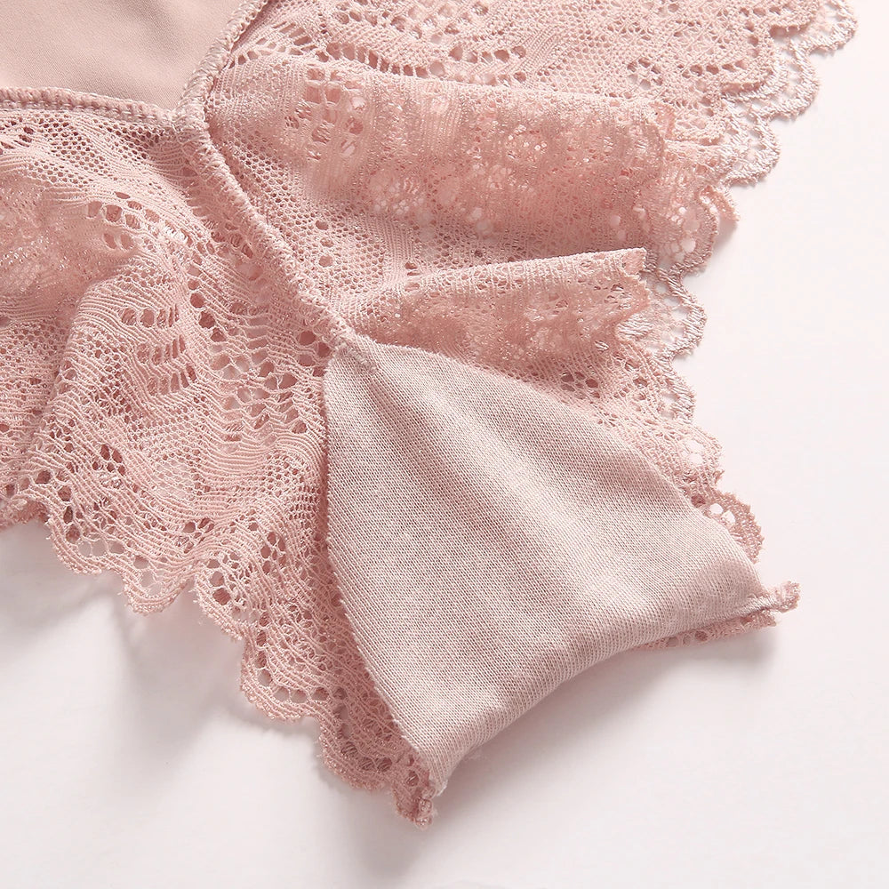 WarmSteps 3Pcs/Set Sexy Lace Panties Women Underwear Flroal Rmantic Women's Pantys Female Lingerie G Strings Thongs Briefs Tanga